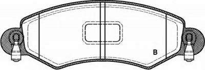 OPEN PARTS bpa070212 -  Комплект тормозных колодок, дисковый тормоз